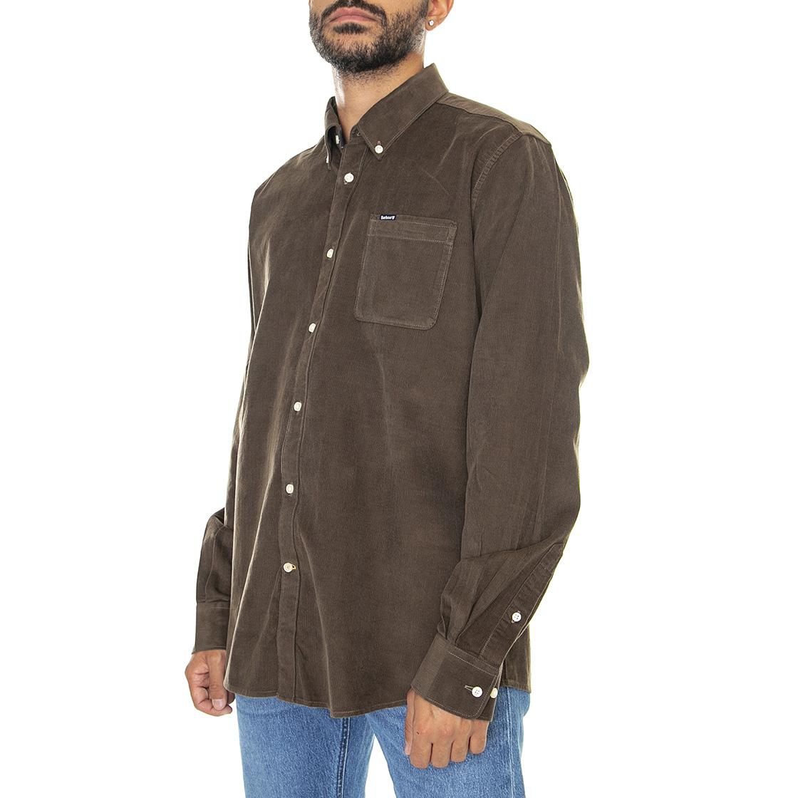 Ramsey Tailored Shirt Brown - Camicia Uomo Marrone FW22-MSH5001-BR71  BARBOUR 