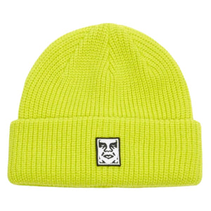Mid Icon Patch Cuff Beanie Evening Primrose - Berretto in Maglia Giallo 100030195 EVP OBEY 