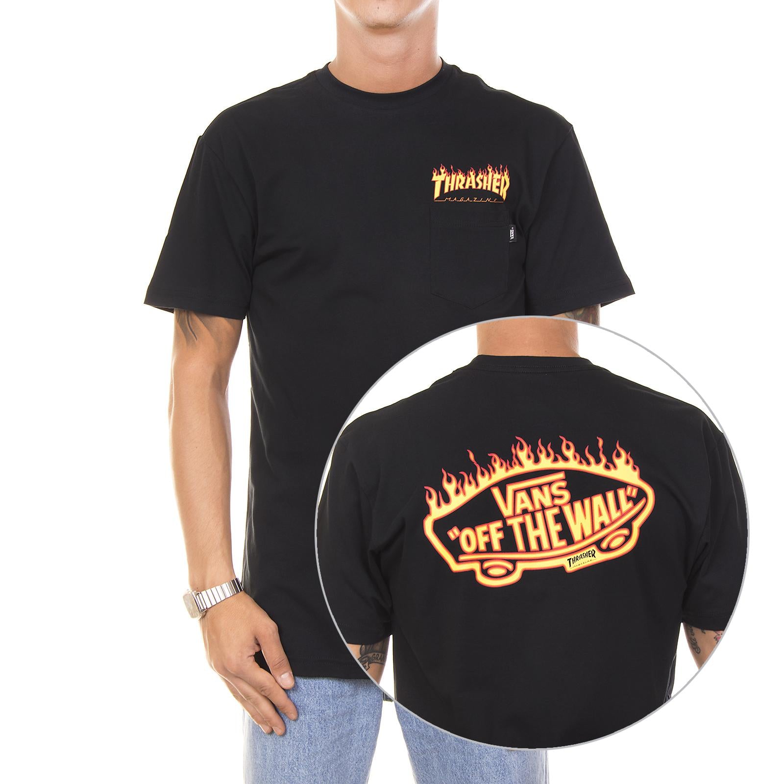 MN THRASHER SS TEE Black VA36M3BLK  VANS 