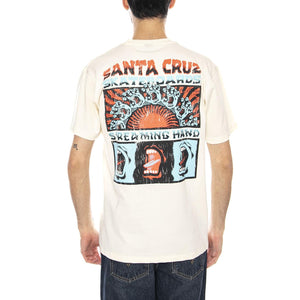 VTG Screaming Connect -- Maglietta Uomo Ecrù SCA-TEE-12993 Unbleached Cotton SANTA CRUZ 