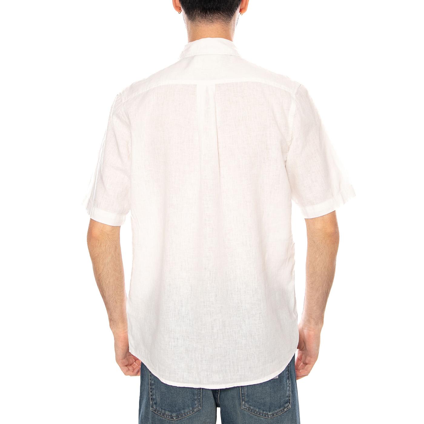 SS 1 Pkt Shirt White - Camicia Maniche Corte Uomo Bianca 112362728 WHT WRANGLER 