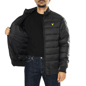 Funnel Neck Wadded Jacket Jet Black - Giacca Uomo Nera JK2100V-Z865  LYLE & SCOTT 