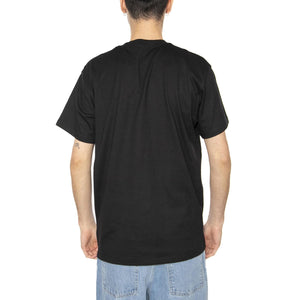 S/S Pocket Heart T-Shirt Black / Red - Maglietta Girocollo Uomo Nera I032128.1V2XX  CARHARTT WIP 