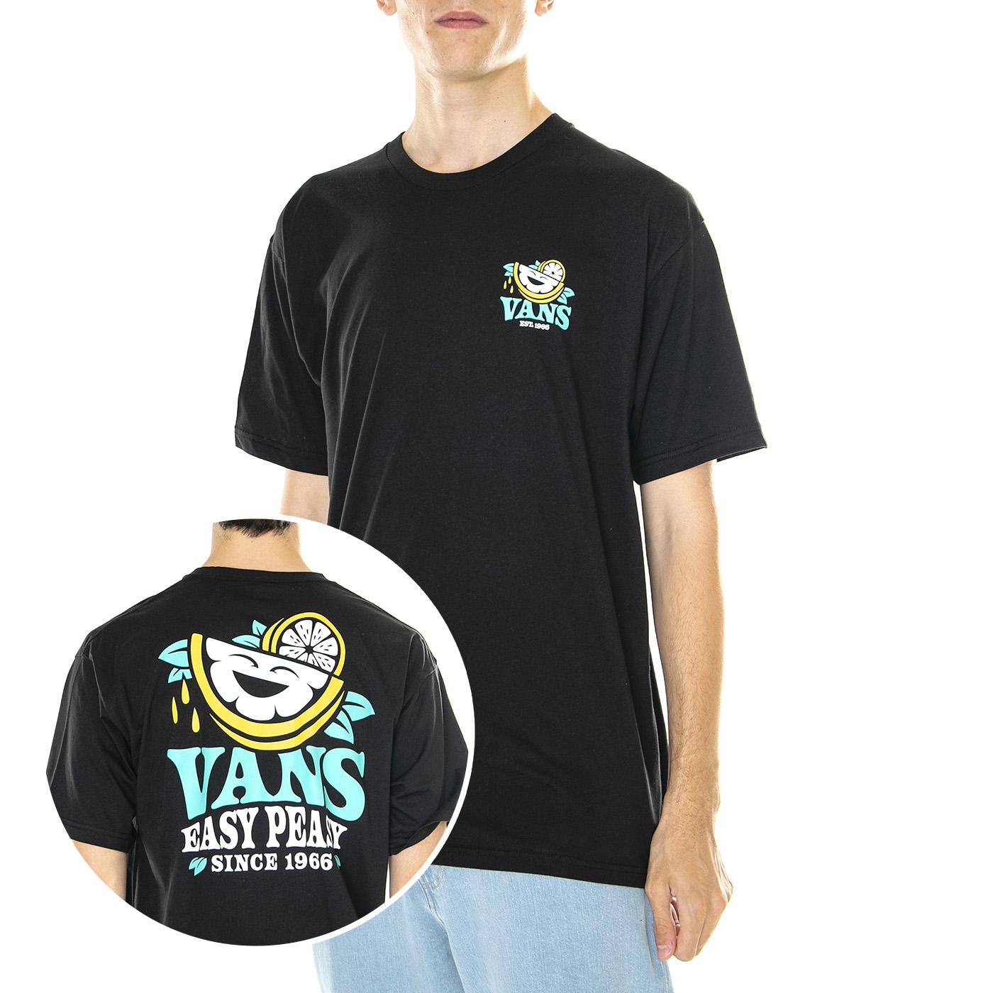 M' Easy Peasy S/S Tee Black - Maglietta Girocollo Uomo Nera VN0006CZBLK1  VANS 