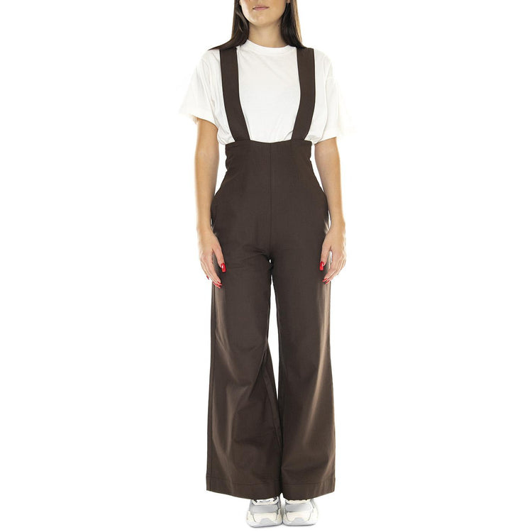 Dark Brown Pia Jumnpsuit - Tuta Donna Marrone WJS00086  THINKING 