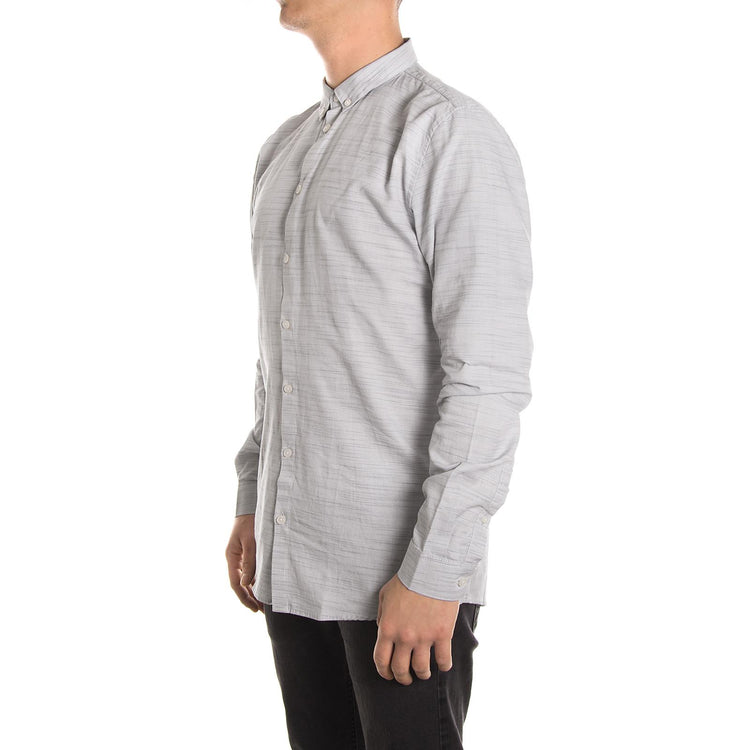 CRESCENT L/S SHIRT WHITE/METAL GREY 126180293-000M  MINIMUM 