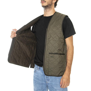 Polarquilt Waistcoat Zip Liner Olive - Giacca Smanicata Uomo Marrone FW22-MLI0002-OL91 . BARBOUR 