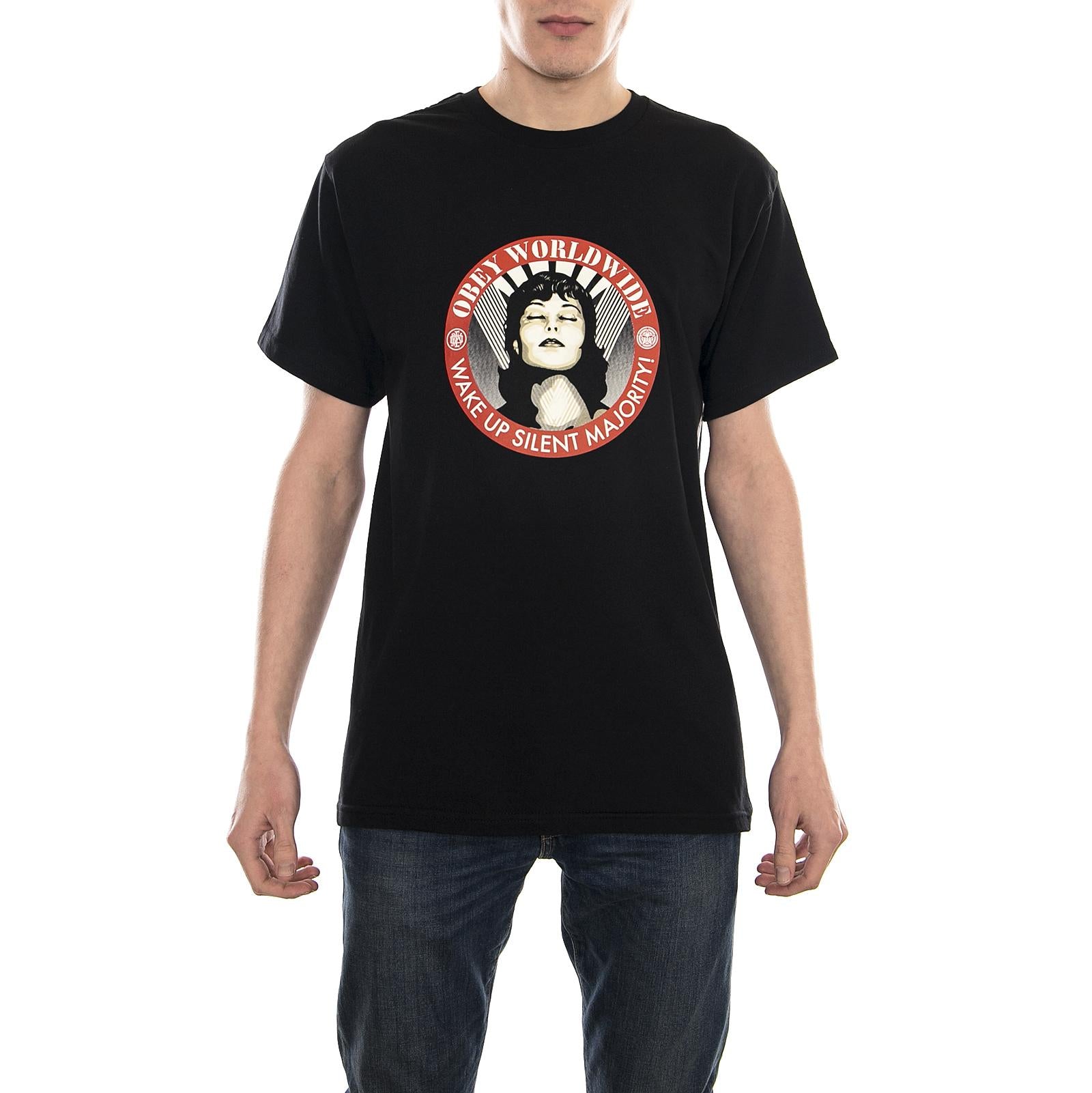 OBEY WAKE UP SILENT MAJORITY BLACK 165361698-BLK  OBEY 