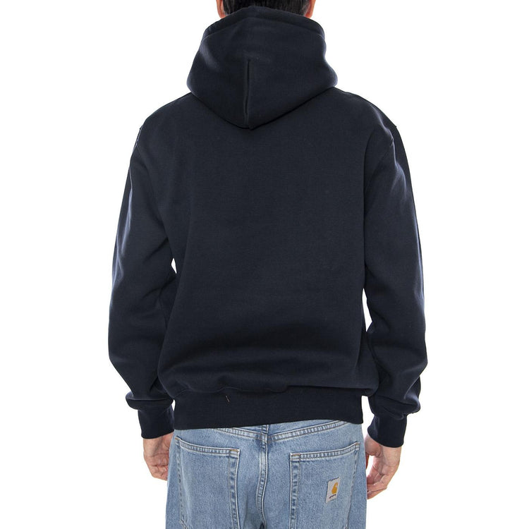 Hooded Carhartt Sweat Deep Night / Palisander - Felpa con Cappuccio Uomo Blu I030547.38CXX  CARHARTT WIP 