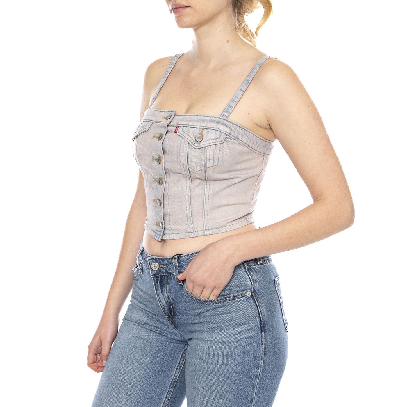 Denim Tube - Rose Up Top - Bandeau Top Donna 005NO 0002 LEVIS 