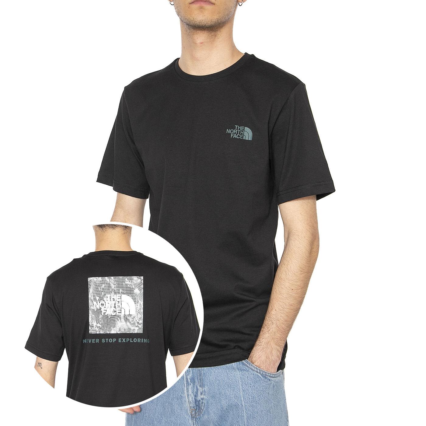 Men's S/S Box Nse Tailgrid Infill Tee - Maglietta Girocollo Uomo Nera NF0A8C4U9431  THE NORTH FACE 