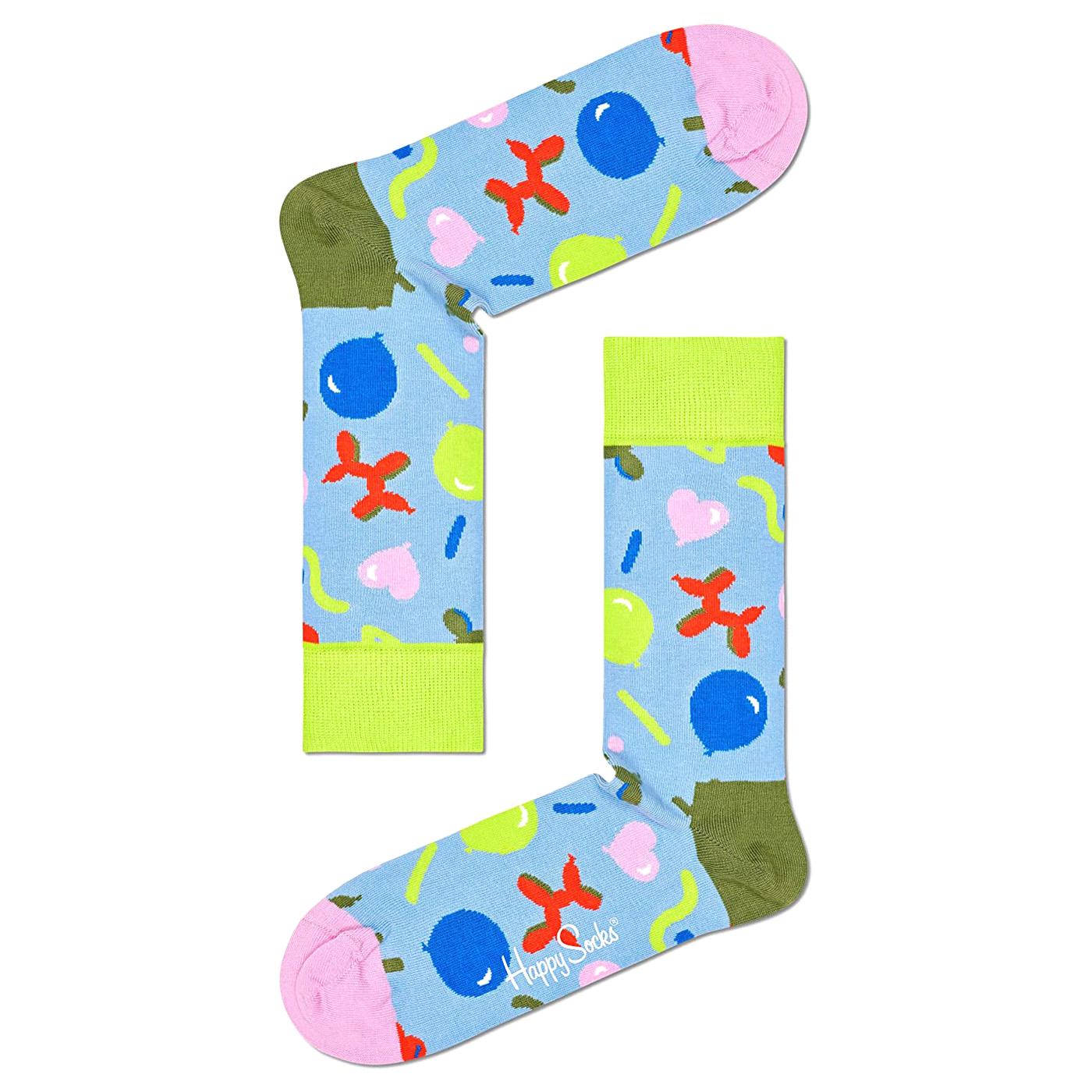 2-Pack Happy Birthday Socks Gift Set - Set da Due Paia di Calzini Multicolore XBIR02-0200  HAPPY SOCKS 