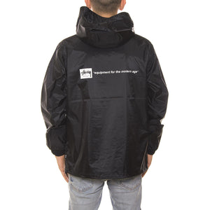 NYLON RIPSTOP PULLOVER JACKET BLACK 115330-BLACK  STUSSY 