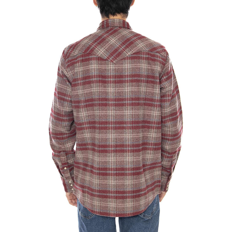 Western Shirt Ruby Wine - Camicia Uomo Multicolore 112371525  WRANGLER 