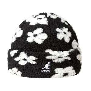 Floral Fleece Beanie Black / White - Cappellino a Cuffia Multicolore K5421-BW016  KANGOL 