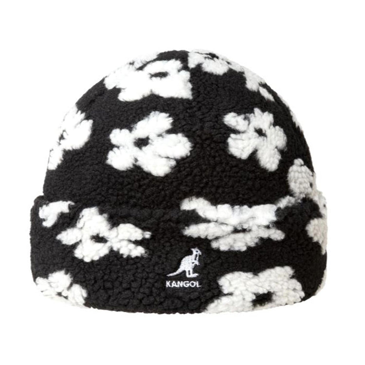 Floral Fleece Beanie Black / White - Cappellino a Cuffia Multicolore K5421-BW016  KANGOL 