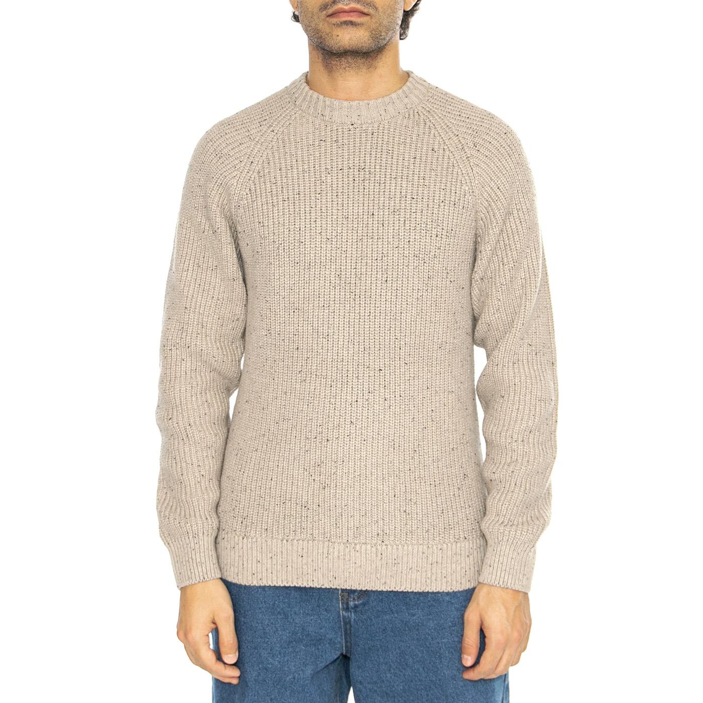 Litus Reg 5 Naps Crew Knit Silver Lining - Maglione Girocollo Uomo Beige 22031001-4607409  ONLY & SONS 