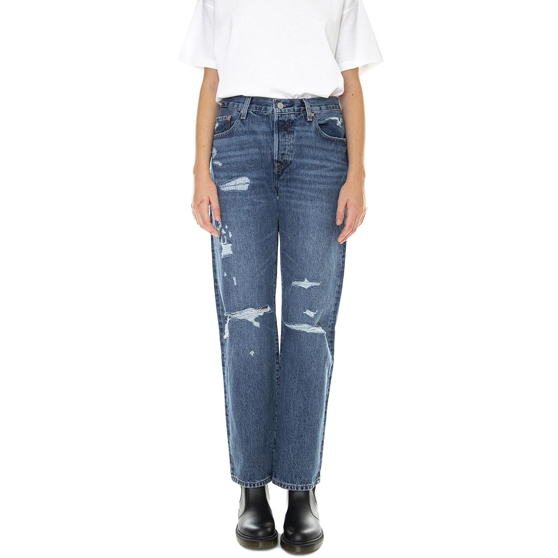 90'S 501 Z3269 Indigo Destructed - Pantaloni Denim Jeans Donna Blu A1959-0010  LEVIS 