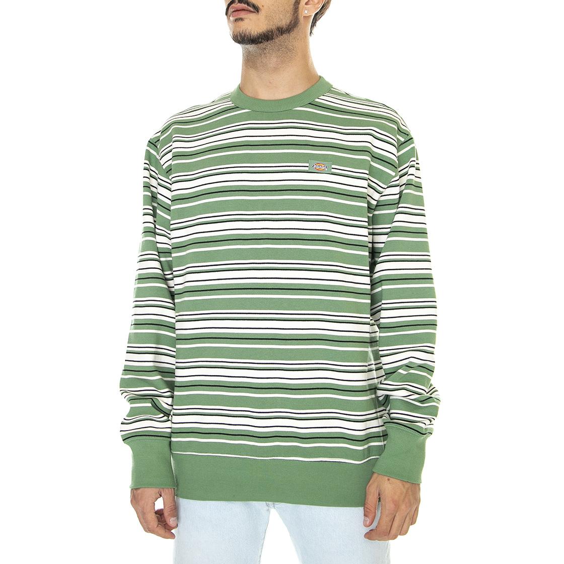 Westover Stripe Sweat Dark Ivy - Felpa Girocollo Uomo Verde / Multicolore DK0A4Y25C971  DICKIES 