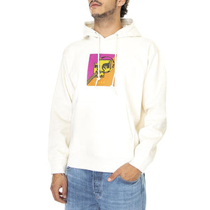 Obey Maginify Premium Hood Fleece Unbleached - Felpa con Cappuccio Uomo Beige 112843154-UBL  OBEY 