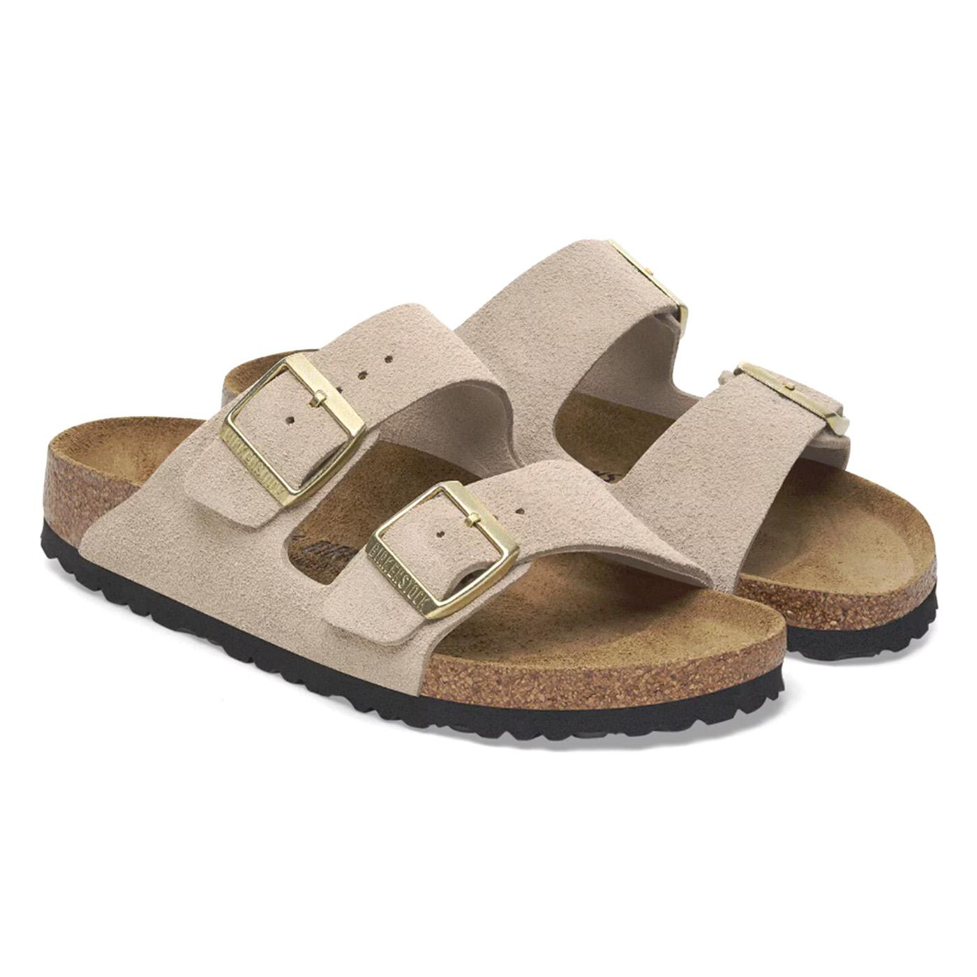 Arizona Sandcastle, Suede Leather - Sandali Donna Beige 1029260  BIRKENSTOCK 