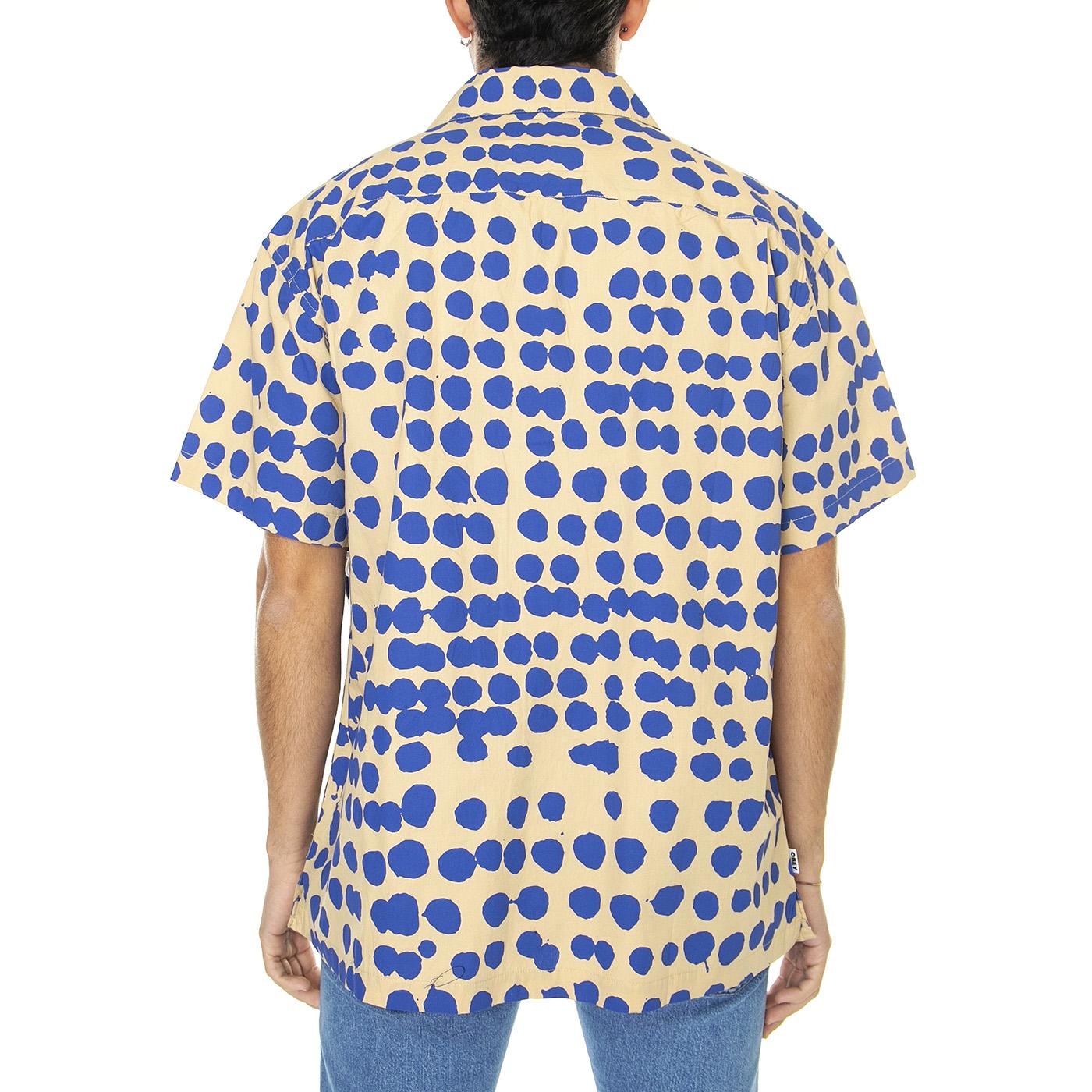 Connect Woven SS Irish Cream Multi - Camicia Maniche Corte Uomo Multicolore 181210386-IRC  OBEY 