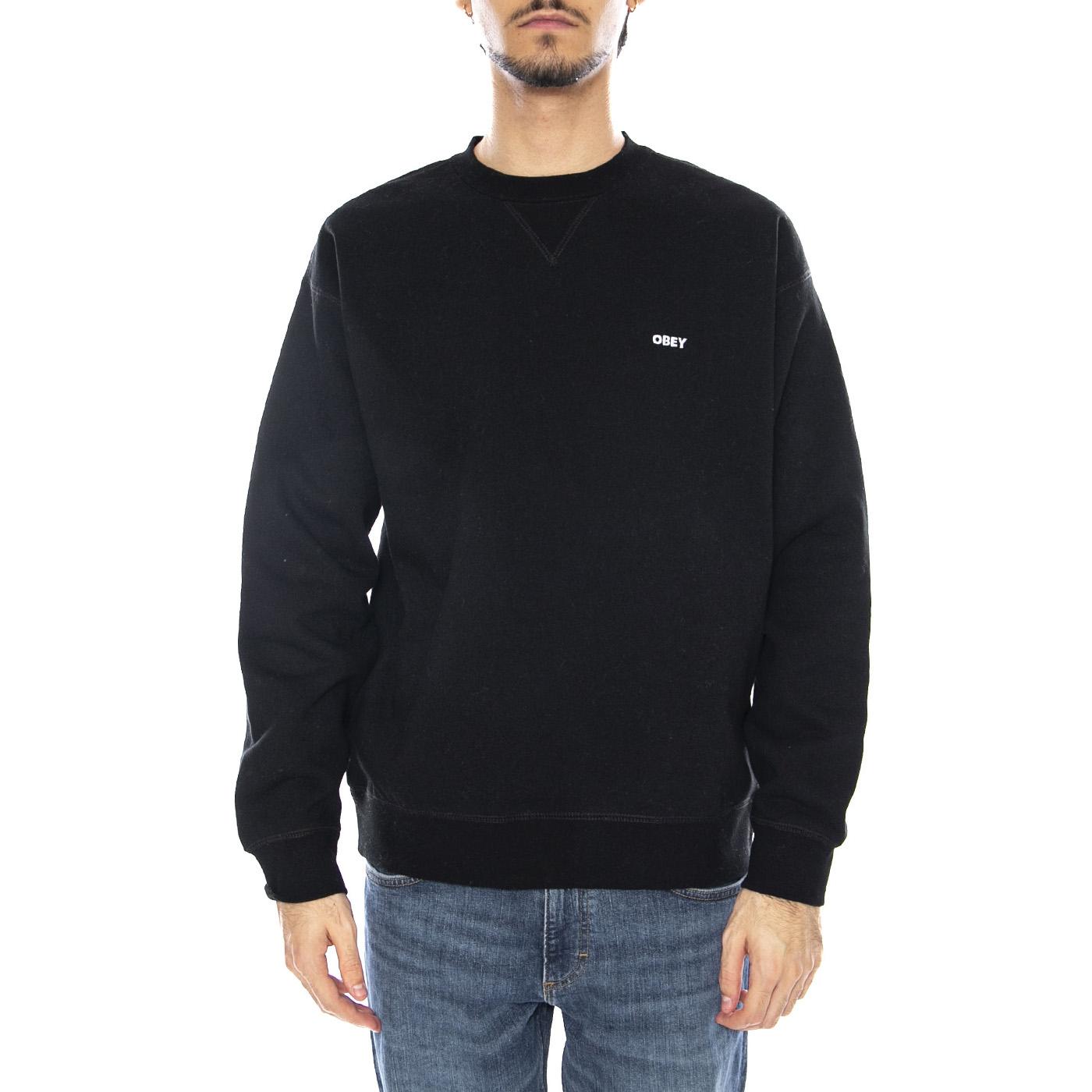 Established Works Bold Crew II Fleece Black - Felpa Girocollo Nera 112480152 BLK OBEY 
