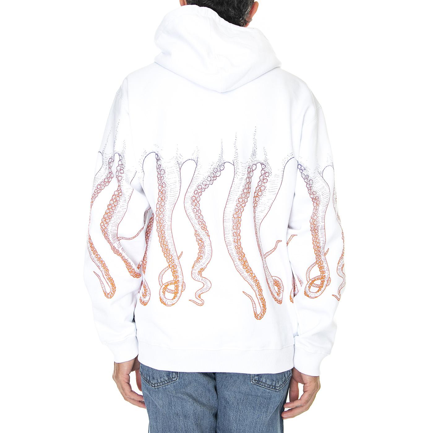 Gradient Hoodie White - Felpa con Cappuccio Uomo Bianca 22WOSH13-WHITE  OCTOPUS 