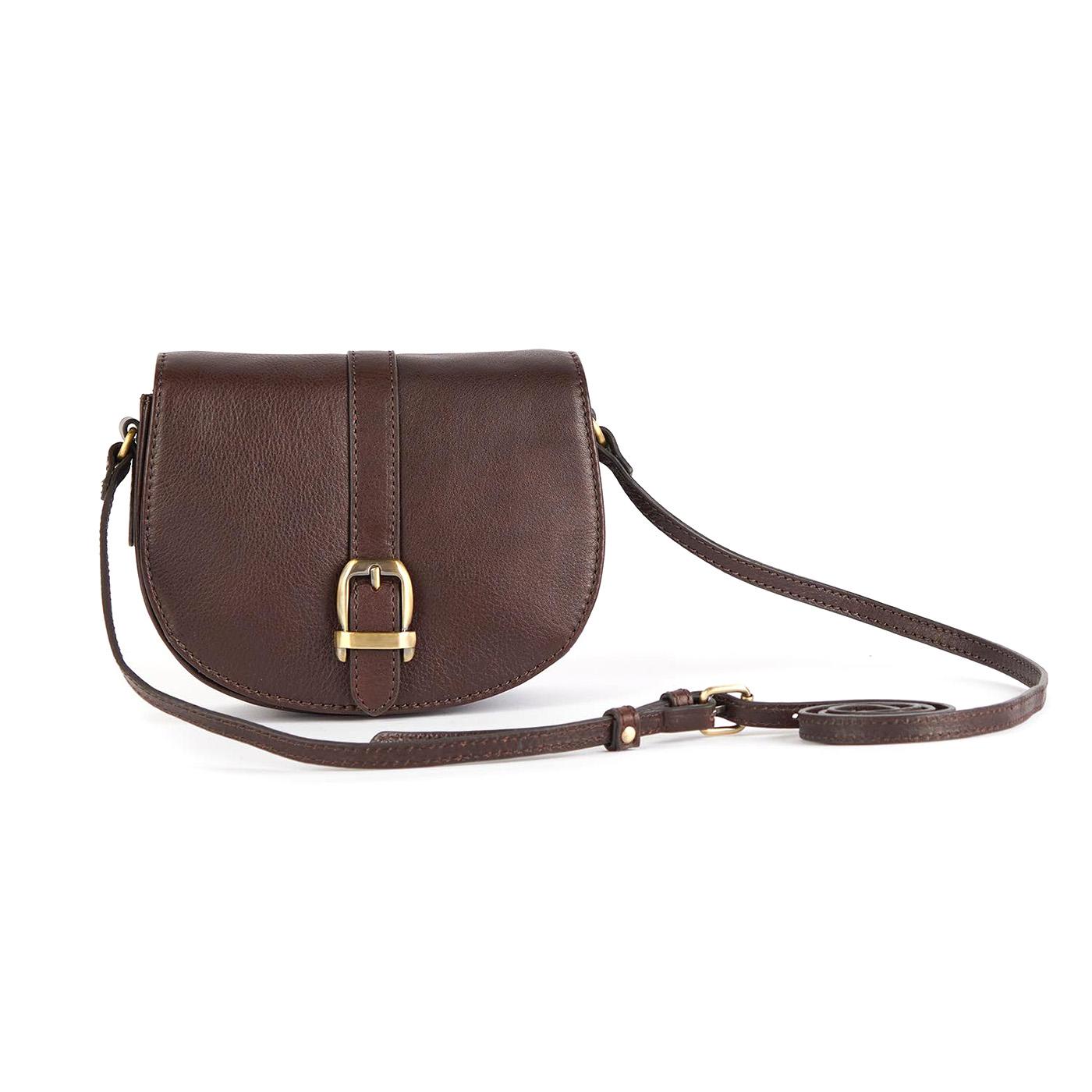 Laire Leather Saddle Bag Dark Brown - Borsa a Tracolla Marrone 222MLBA0349-BR71  BARBOUR 