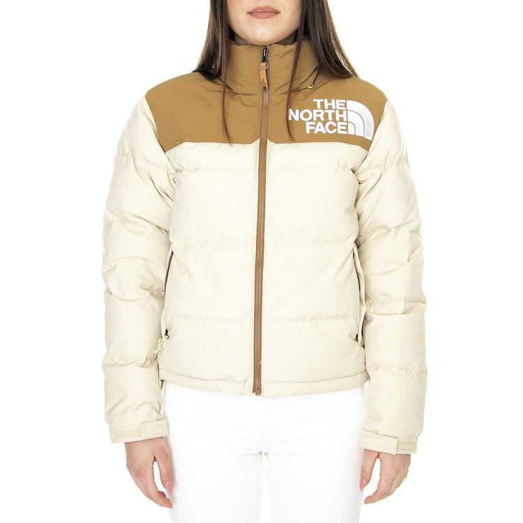 W 92 Low-Fi Hi-Tek Nuptse Jacket Gravel / Utility Brown - Giacca Donna Beige NF0A82ROQK11  THE NORTH FACE 