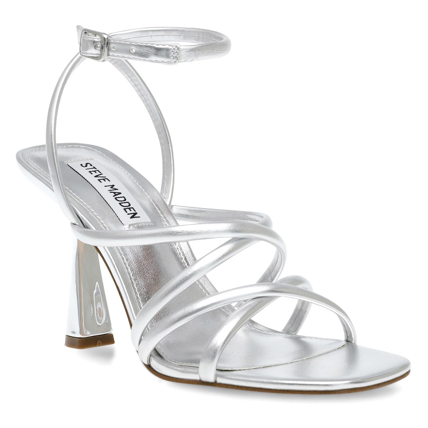 AT-LAST SILVER SYNTHETIC - Sandali con Tacco Alto Donna Argento SMSAT-LAST-SIL . STEVE MADDEN 