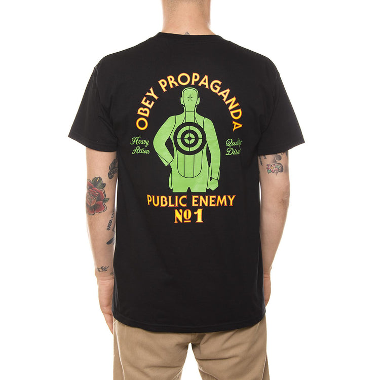 OBEY PUBLIC ENEMY NO. 1 PREMIUM S/S TEE BLACK 165361365-BLK  OBEY 