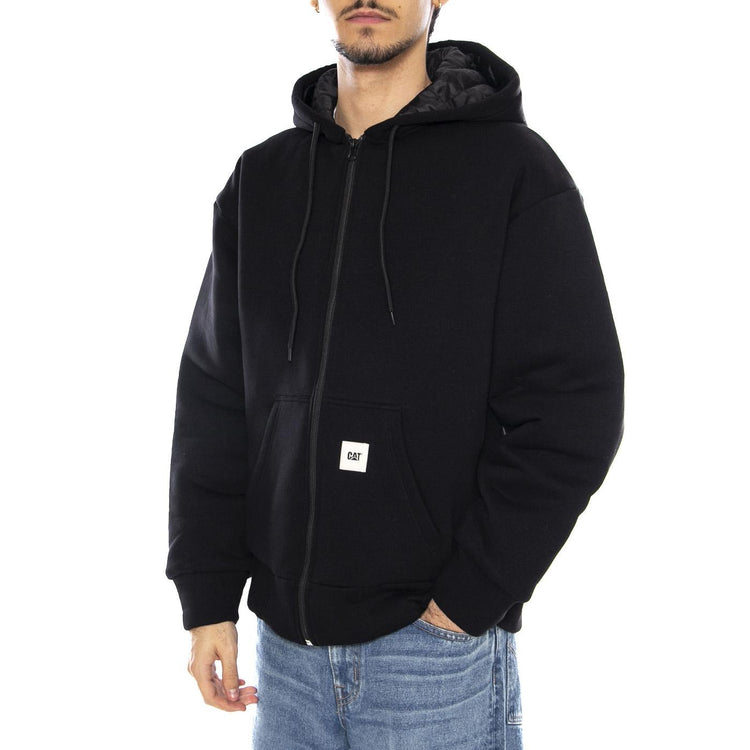 Blueprint Hoodie Black - Felpa con Cappuccio Uomo Nera 6050179-10158 . CAT 