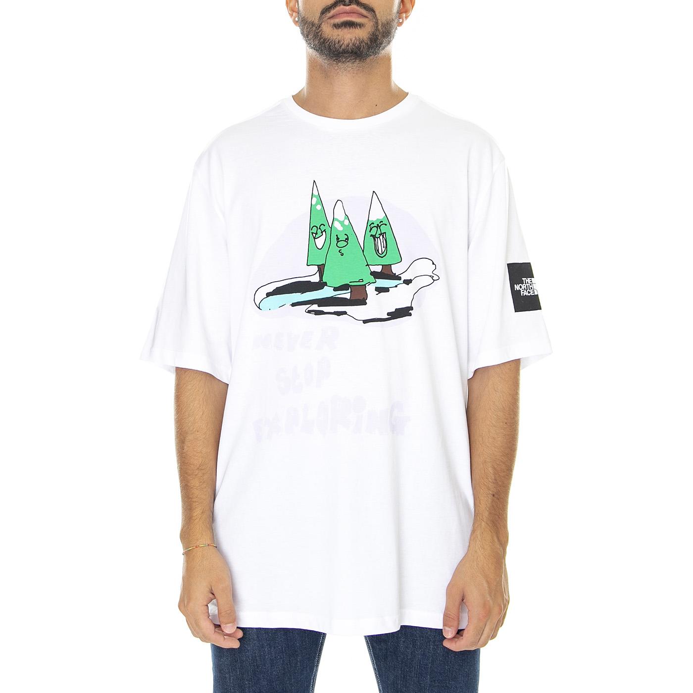 Graphic Tee Tnf White - Maglietta Girocollo Uomo Bianca NF0A7X3KFN41  THE NORTH FACE 
