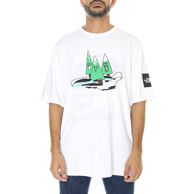Graphic Tee Tnf White - Maglietta Girocollo Uomo Bianca NF0A7X3KFN41  THE NORTH FACE 