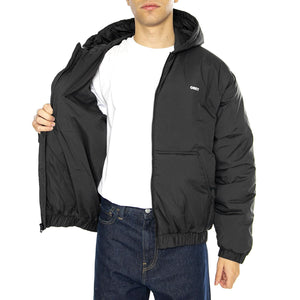 RETREAT HOODED JACKET BLACK - Giacca con Cappuccio Uomo Nera 121800547 BLK OBEY 