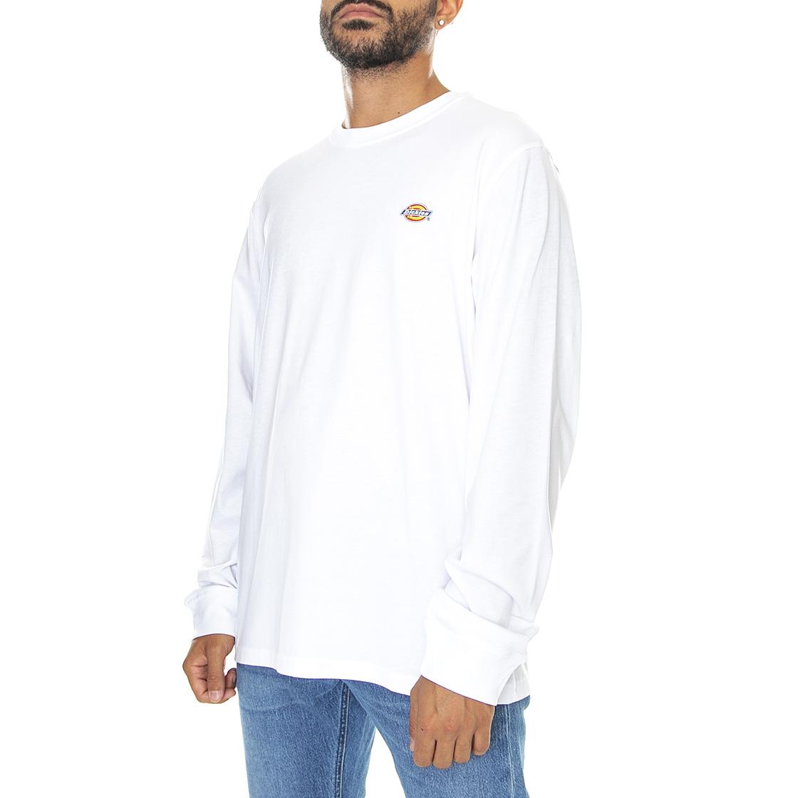 LS Mapleton Tee White - Maglietta Girocollo Maniche Lunghe Uomo Bianca DK0A4Y4RWHX1  DICKIES 