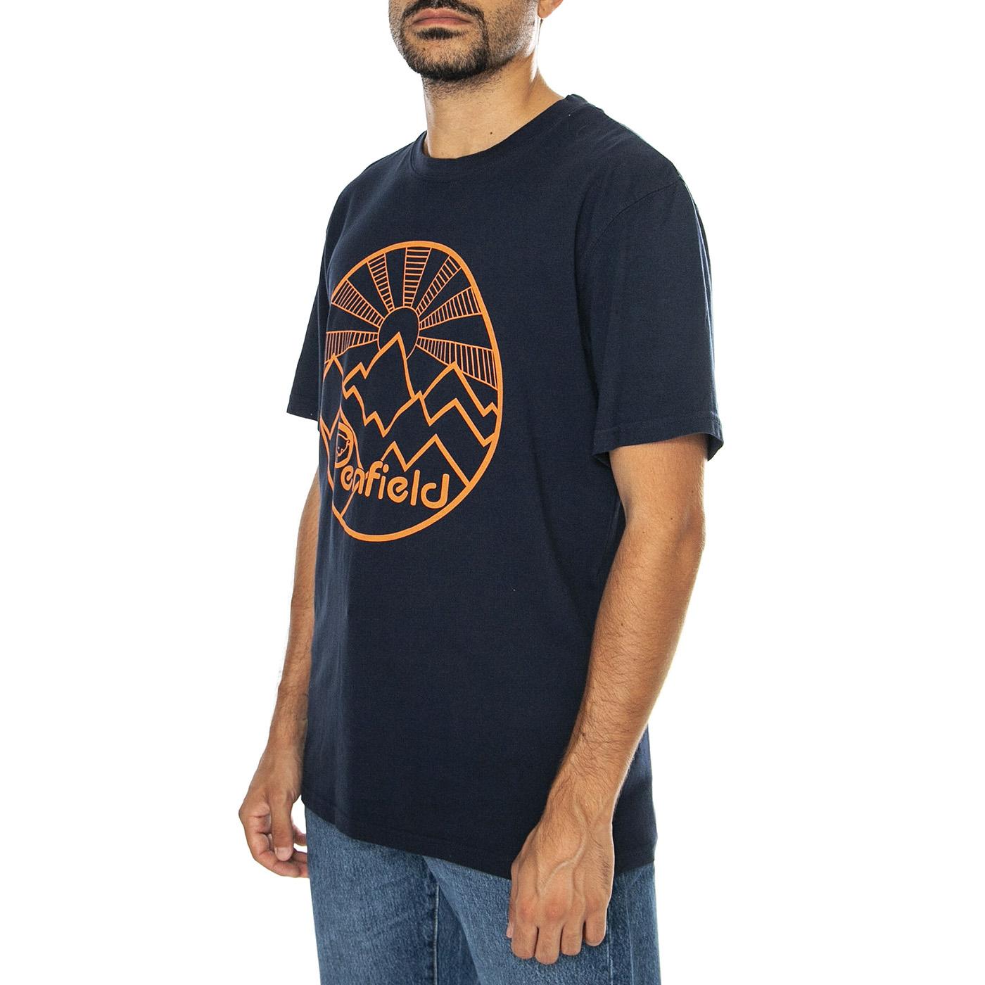 Penfield Circular Sun Mountain Navy Blazer - Maglietta Girocollo Uomo Blu PFD0164-203  PENFIELD 