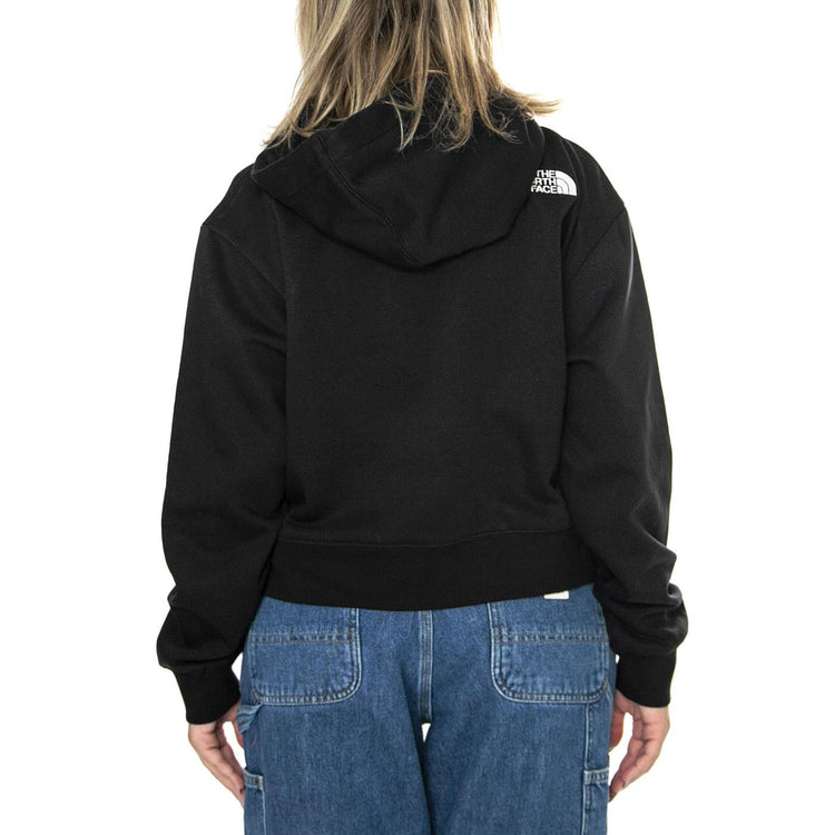 W Essential Crop Hoodie TNF Black - Felpa con Cappuccio Donna Nera NF0A89EXJK31  THE NORTH FACE 