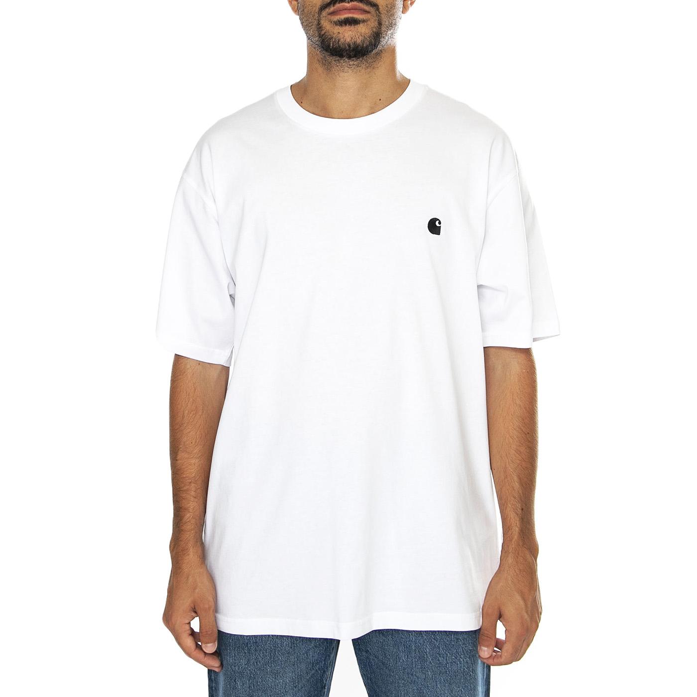 S/S Madison T-Shirt White / Black - Maglietta Girocollo Uomo Bianca I033000.00AXX  CARHARTT WIP 