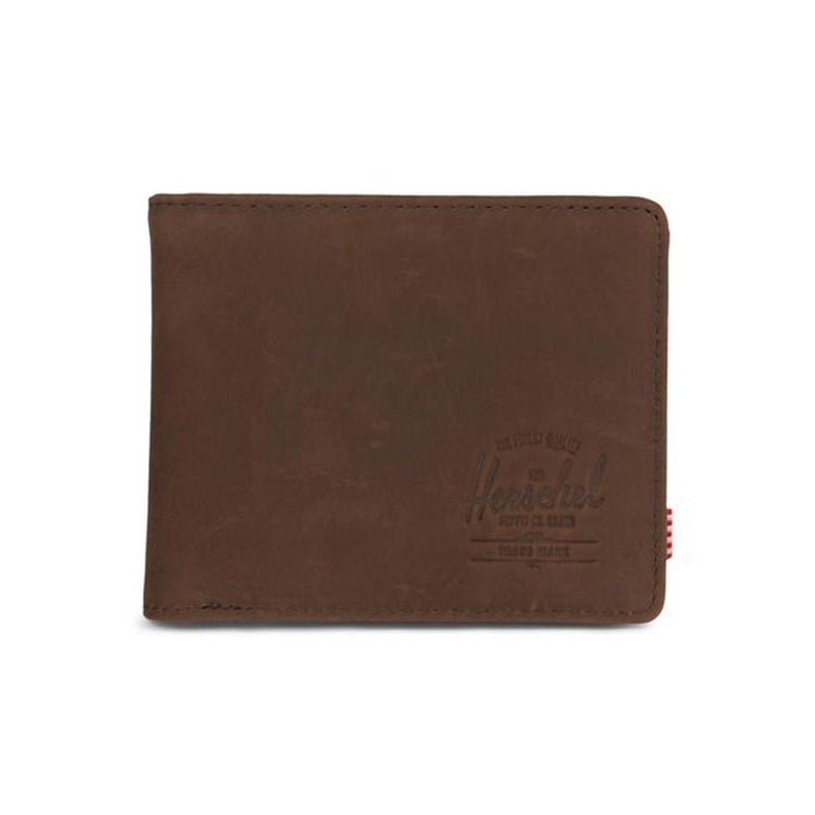 Hank Leather Rfid Nubuck Brown - Portafogli in Pelle Marrone 10368-02233-OS  HERSCHEL 