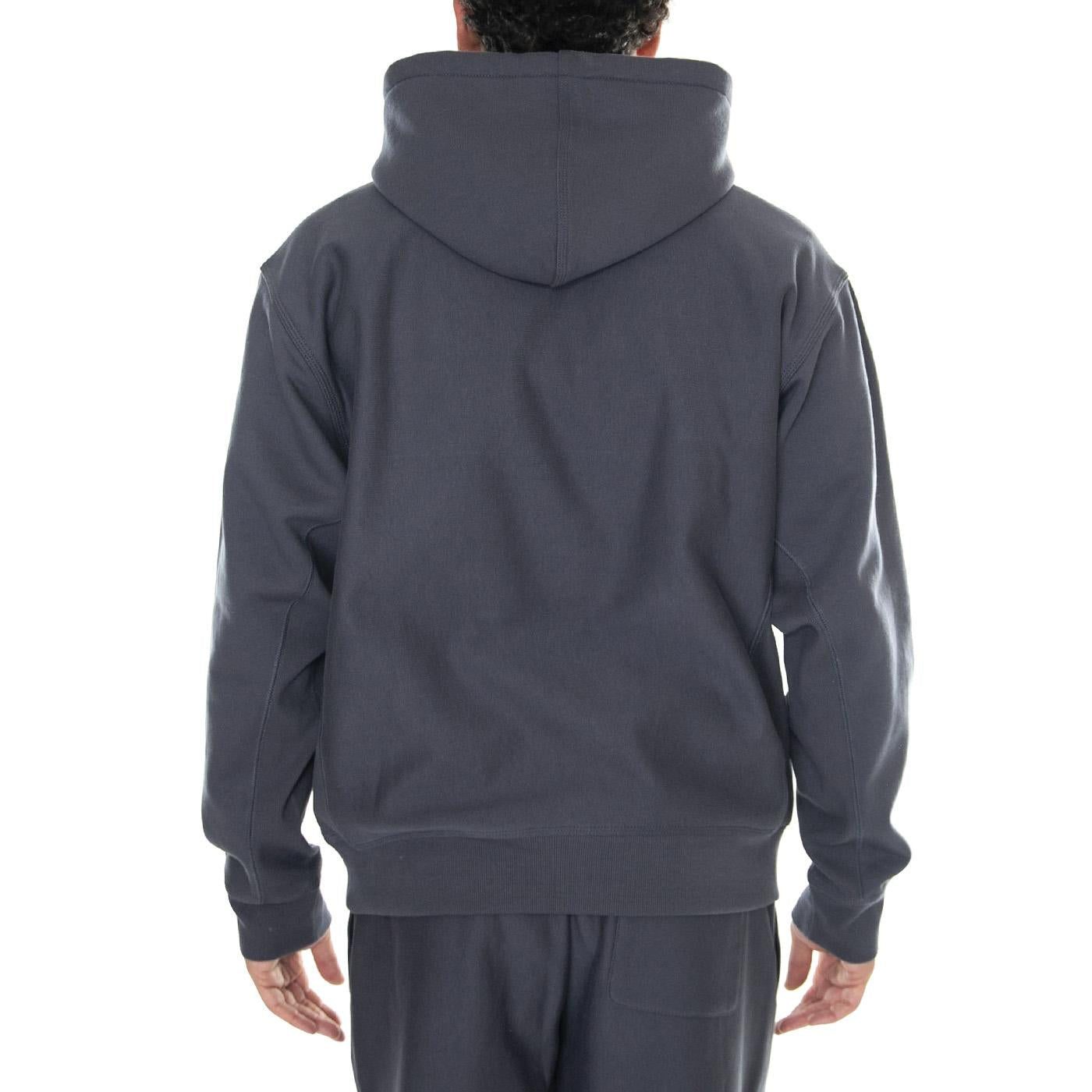 Hooded American Script Sweat Zeus - Felpa con Cappuccio Uomo Grigia I028279.1CQXX  CARHARTT WIP 