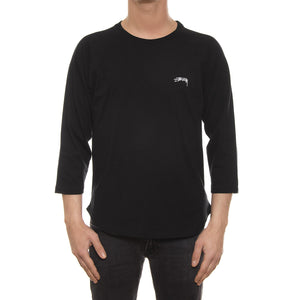 LAGUNA DOT RAGLAN JERSEY BLACK 114962-BLACK  STUSSY 
