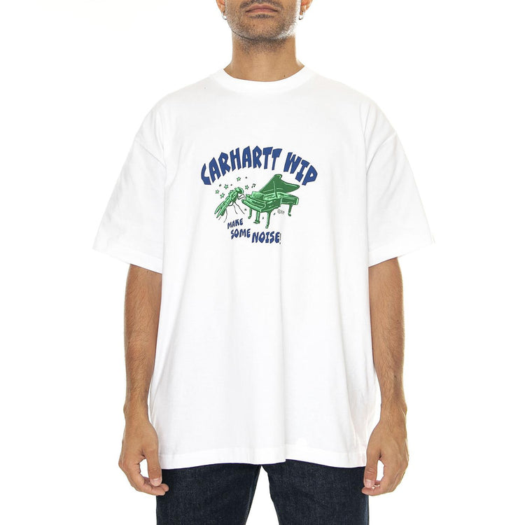 S/S Noisy T-Shirt White - Maglietta Girocollo Uomo Bianca I033666.02XX  CARHARTT WIP 