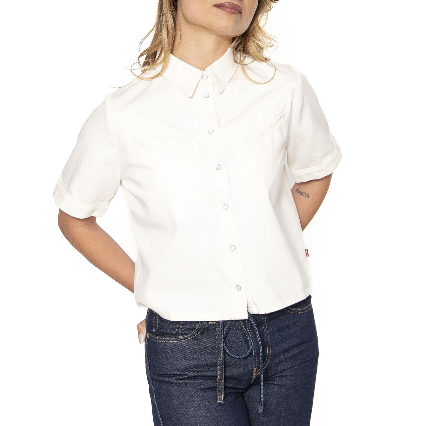 Rinoa Camp Shirt Seeded State - Camicia Maniche Corte Donna Bianca 001SL-0002 . LEVIS 