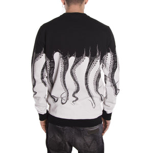 WHITE OCTOPUS CREWNECK ORIGINAL Screen Printed Crewneck Sweatshirt BLACK 72689_4  OCTOPUS 