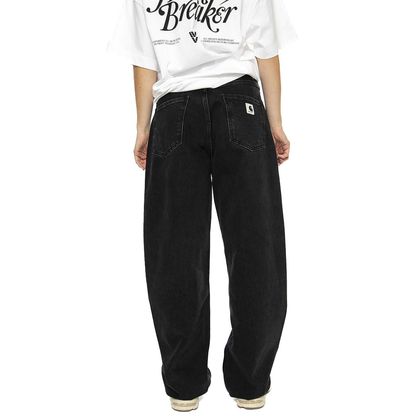 W' Brandon Pant Black /stone washed - Pantaloni Denim Jeans Donna Neri I031918.8906  CARHARTT WIP 
