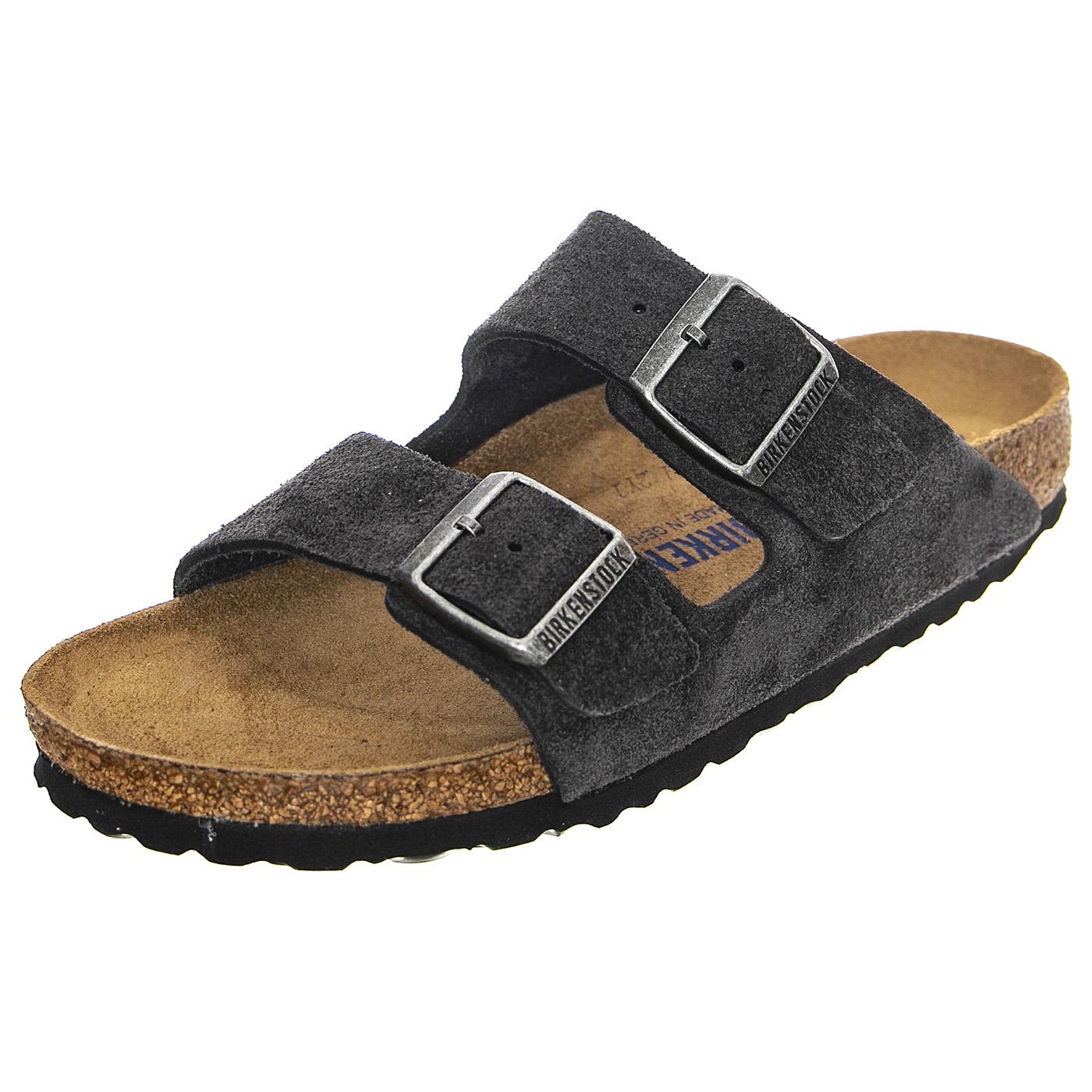 Arizona SFB Velvet Gray Suede Leather - Sandali Uomo / Donna Marroni 552323  BIRKENSTOCK 