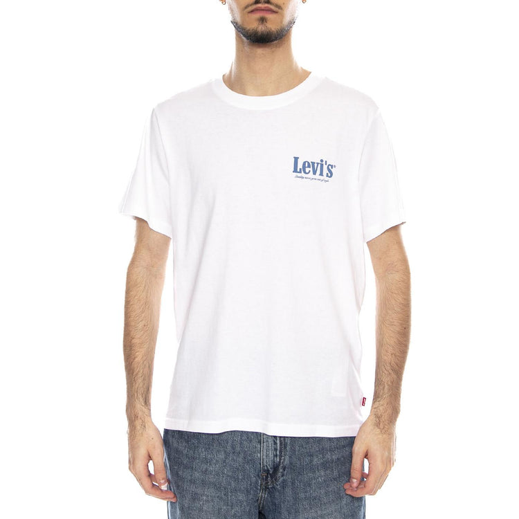SS Relaxed Fit Tee - Coastal Creative Fresh And Smooth Pumice Stone - Maglietta Girocollo Uomo Bianca con Stampa 16143 2456 LEVIS 