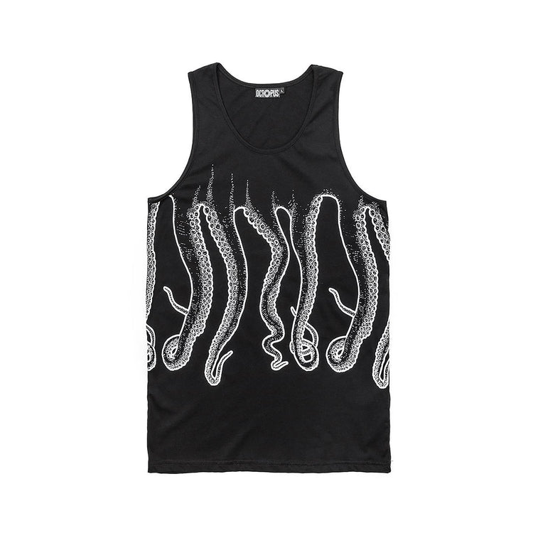 OCTOPUS OUTLINE TANK TOP WHITE BLACK 18SOTT03-WHITE-BLACK  OCTOPUS 
